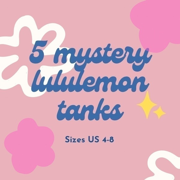 MYSTERY BUNDLE BOX 🌻 of 5 Lululemon Tank Tops • sizes US 4-8 - Picture 1 of 2